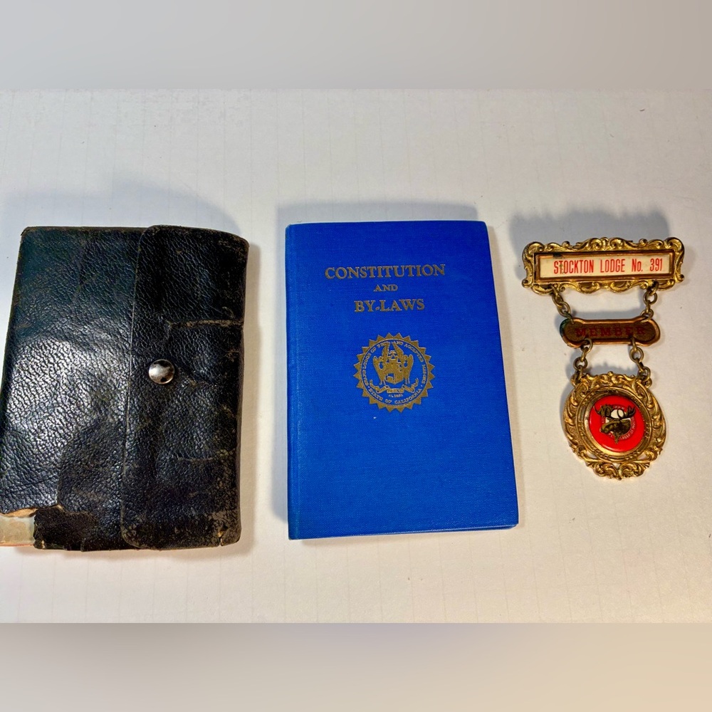 Antique and Vintage Masonic Books & Moose Lodge Badge